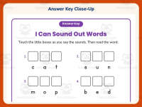 Sound Out Words Touching Worksheet – Kindergarten Fluency Practice preview 7