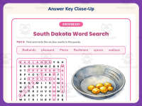 South Dakota Word Search Worksheet – 3rd Grade States Practice preview 7