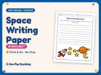 Space Writing Paper – 2nd Grade Solar System & Themed Writing Paper preview