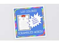 Spanish: Colors Scrambled Words Worksheet preview