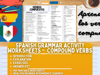 Spanish Grammar Activity Worksheets - Compound Verbs preview