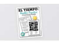 Spanish Weather Crossword Puzzle preview