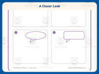 Speech Bubbles Comic Strip Worksheet – 2nd Grade Comic Strips Practice preview 3