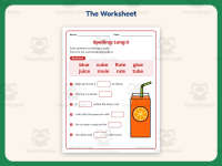 Spelling Long U Worksheet – 1st Grade Alphabet & Long Vowels Practice preview 2