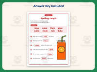 Spelling Long U Worksheet – 1st Grade Alphabet & Long Vowels Practice preview 3
