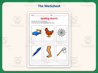 Spelling Short E Worksheet – 1st Grade Short Vowels Practice preview 2
