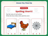 Spelling Short E Worksheet – 1st Grade Short Vowels Practice preview 7