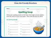 Spelling Soup Primary Daily Worksheet – 2nd Grade Grammar Practice preview 4