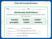Spelling Word Definitions Worksheet – 2nd Grade Grammar Practice preview 4