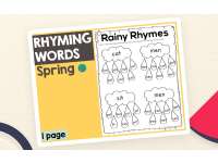 Spring Rhyming Words – Reading Worksheet preview