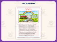 Springtime Reading Comprehension Worksheet – 3rd Grade Poetry Practice preview 2