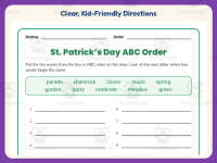 St. Patrick’s Day ABC Order Worksheet – 3rd Grade Alphabetical Order preview 4