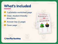 St. Patrick’s Day Word Families Worksheet – 1st Grade Ending Sounds preview 5