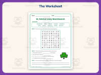 St. Patrick’s Day Word Search Worksheet – 3rd Grade Spelling Practice preview 2