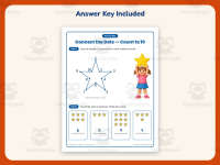 Star Dot to Dot Worksheet – Kindergarten Counting Practice preview 3