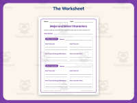 Story Elements Worksheet: Major and Minor – 3rd Grade Grammar Practice preview 2
