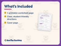 Story Elements Worksheet: Major and Minor – 3rd Grade Grammar Practice preview 5