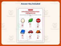 Student Led Ending Sounds Test Practice Worksheet – Kindergarten preview 3
