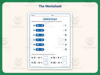 Subtract Eight Matching Worksheet – 1st Grade Subtraction Practice preview 2