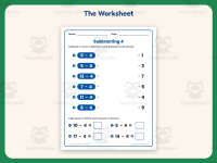 Subtract Four Matching Worksheet – 1st Grade Subtraction Practice preview 2