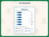 Subtract Nine Matching Worksheet – 1st Grade Subtraction Practice preview 2