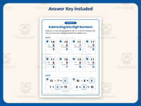 Subtract Single Digit Worksheet – 2nd Grade Subtraction Practice preview 3