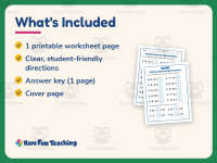 Subtracting One Digit Numbers Worksheet – 1st Grade Subtraction preview 5