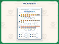 Subtracting Seven Writing Equations Worksheet – 1st Grade Subtraction preview 2