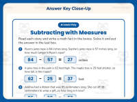 Subtracting with Measures Worksheet – 2nd Grade Basic Operations preview 7