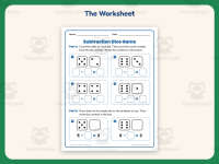 Subtraction Dice Game Worksheet – 1st Grade Math Practice + Answer Key preview 2