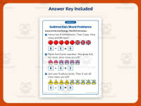 Subtraction Equations Word Problems Worksheet – Kindergarten Math preview 3