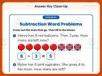 Subtraction Equations Word Problems Worksheet – Kindergarten Math preview 7