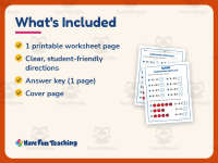 Subtraction Facts to 5 Worksheet – Kindergarten Math Practice preview 5