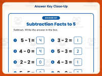 Subtraction Facts to 5 Worksheet – Kindergarten Math Practice preview 7
