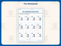 Subtraction Tens and Ones Worksheet – 2nd Grade Skip Counting Practice preview 2