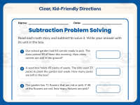 Subtraction Word Problem Solving Worksheet – 2nd Grade Word Problems preview 4