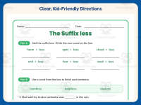 Suffix LESS Worksheet – 2nd Grade Suffixes Practice + Answer Key preview 4