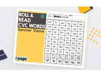 Summer Roll & Read CVC Words preview