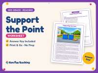 Support the Point Worksheet – 3rd Grade Author’s Purpose & Earth Day preview