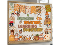 Sweater Weather Bulletin Board Fall Classroom Decor Editable Crafts preview 4