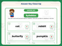 Syllable Count Worksheet – 1st Grade Syllables Practice + Answer Key preview 7
