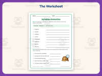 Syllables Detective Worksheet – 3rd Grade Grammar Practice preview 2