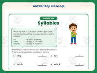 Syllables Worksheet – 1st Grade Grammar Practice + Answer Key preview 7