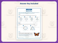 Symmetry Worksheet – 3rd Grade Geometry & Shapes Practice + Answer Key preview 3