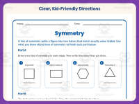Symmetry Worksheet – 3rd Grade Geometry & Shapes Practice + Answer Key preview 4