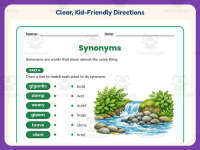 Synonym Matching Worksheet – 3rd Grade Synonyms Practice + Answer Key preview 4