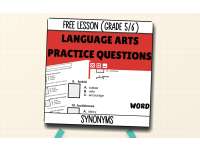 Synonyms Sample Lesson - Vocabulary Grade 5-6 (Word) preview
