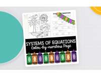 Systems of Equations Color by Number Worksheet preview