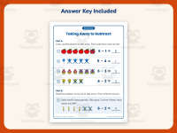 Taking Away to Subtract Worksheet – Kindergarten Subtraction Practice preview 3