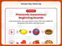 Teacher Led Beginning Sounds Test Practice Worksheet – Kindergarten preview 7